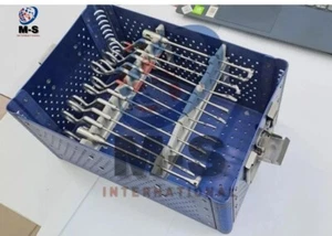 Arthroskopie Kniepinzette Set 12-teilig mit Sterilisation Aluminiumbox - Bild 1 von 9