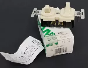 NIB BRYANT 6400I COMBINATION DUAL SINGLE POLE SWITCH 15HZ, 120/277VAC, 15AMP - Picture 1 of 3