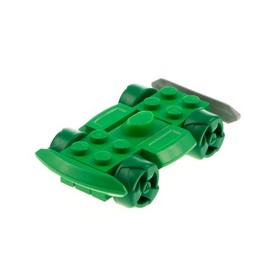 1x Lego Vehicle Base 4x6 Green Racers Bumper Xalax Scratch 4572 30558c04