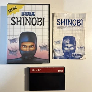 Shinobi (Sega Master System (SMS), 1988) - Complete w/ Manual - Tested! - Picture 1 of 10