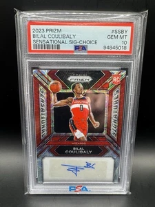 Prizm #SSBY 2023 Bilal Coulibaly Sensational Signatures Choice Auto/88 PSA 10 - Imagen 1 de 4