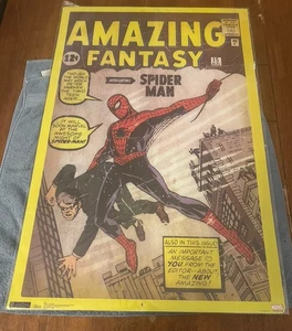 Spider-Man Poster Amazing Fantasy 36”x24” Marvel Comics New - Picture 1 of 1