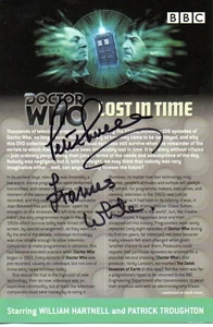 Doctor Who: Lost in Time DVD Insert Signed by PETER PURVES & FRANCES WHITE - Imagen 1 de 1