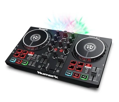 Numark Party Mix DJ Controller with Lights, 2 Decks, Mixer, Audio Interface - Image 1 of 3