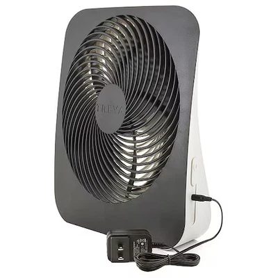 Ventilador compacto Treva/O2cool Fd10002a, 2 velocidades, gris, adaptador de CA Foto 1 de 3