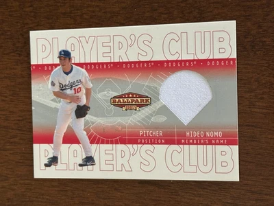 2002 Upper Deck Hideo Nomo Ballpark Idols Player's Club Los Angeles Dodgers Foto 1 de 2
