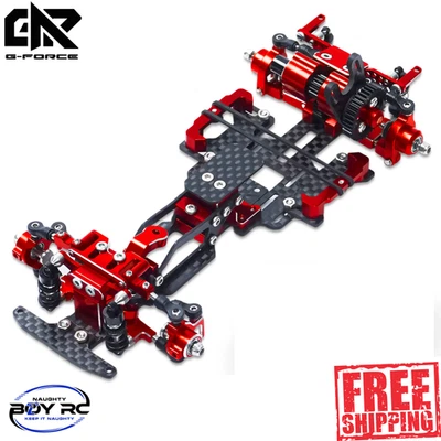 G-Force TT24 1/24 Full CNC Aluminum Drift Chassis Kit Mini RC Car Racing 2wd RWD - Image 1 of 4
