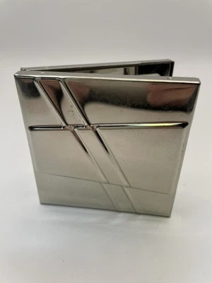 Silver Tone Double Mirror Compact For  Ladies Purse. Art Deco In Style. - Image 1 of 4