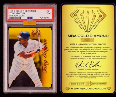 Espejo Tony Gwynn 1996 Select certificado oro/30 #21 PSA 7 MBA diamante Foto 1 de 3