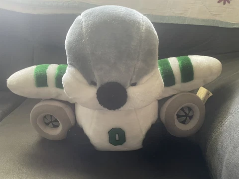 Vintage NFL New York Jets mascot Jet Plane by Trudy Toys stuffed animal 17” Span Cover