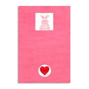 Babyzimmer Teppich Kinderzimmer Wellsoft Spielteppich Pink Bunny, Hase 120 x 17 - Bild 1 von 4