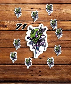 Calcomanía de graffiti tentáculo cráneo, anime, linda y divertida para computadora portátil, teléfono, estuche, diarios - Imagen 1 de 3