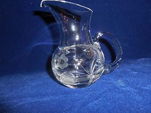 Lenox Crystal Flower & Leaf Etched 5" Pitcher - USA - Picture 1 of 5