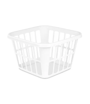 BRIGHTROOM Laundry Basket White 1.25bu