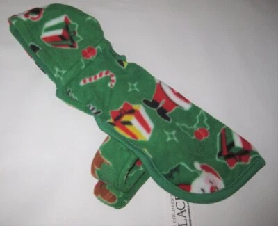Dog Clothes The Children's Place Christmas Print DOG Hooded PJS Green XS X-Small - Image 1 of 3