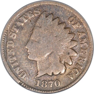 1870 1C MPD & DDR FS-302 S-8 Indian Head Cent Mint Error PCGS G04BN (EEPS) #878 - Image 1 of 4