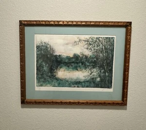 BERNARD GANTNER Litografia Foresta Edizione Limitata Incorniciata con COA di New York - GC+ - Foto 1 di 11