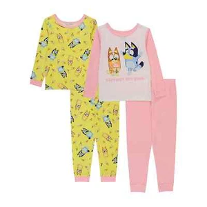 4 PC Bluey Pajamas Set Toddler Boy Girl Shirt Pants 2T 3T 4T 5T Cotton Disney - Picture 1 of 4
