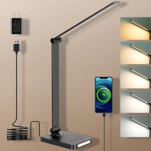 LED Desk Lamp with USB Ports 5 Color Modes Touch Lamp for Office Bedroom - Picture 1 of 5