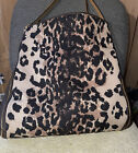 Coach Madison Kimberly Brown Leather Ocelot Print Carryall Handbag