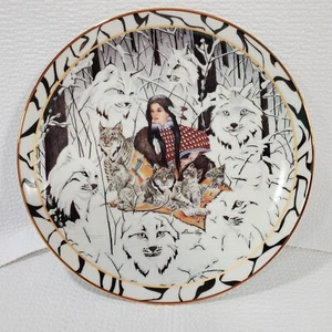 Cherished Companions Where Paths Meet Native Americans & Lynx Collector Plate #6 - Picture 1 of 8