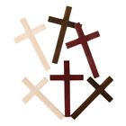 Religious Wooden Wall Decor - 6pcs Christian Craft Crosses