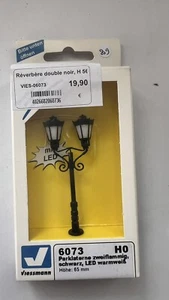 N 209 - Lampadaire Double led hauteur 65 mm Ech. HO VIESSMANN 6073 - Photo 1/4