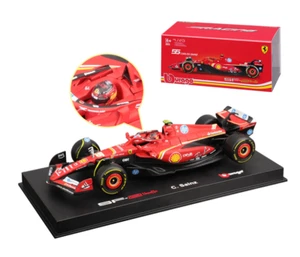 Modellino auto Bburago 1:43 F1 Formula SF24 Ferrari Racing in metallo n.55 Carlos Sainz - Foto 1 di 6
