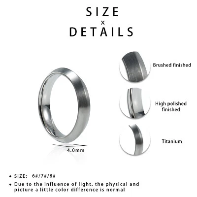 Fashion Rings for Men Women Wedding Bands Promise Enternity Rings Comfort Silver - Image 1 of 3