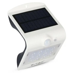 Lampada da parete PIR solare LED 1,5W BIANCO 4K IP65 - Foto 1 di 4