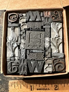 Printing Blocks “ Lead Ornamental Borders Dingbats” Variety Beautiful! #65 - Picture 1 of 13