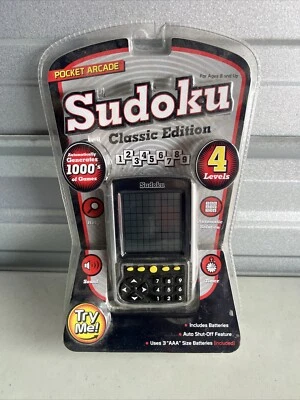 Sudoku Pocket Arcade Classic Edition Handheld Video Game Travel Fun Brand New - Image 1 of 2