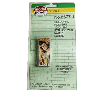 Juego de 8 carteles de películas de cartelera modelo Power escala N #8577-1 '1940-1960' - Imagen 1 de 2