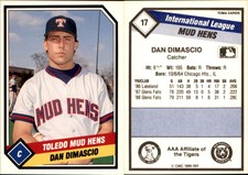 Dan Dimascio 1989 CMC Toledo Mud Hens #17 Card *AutographDen*