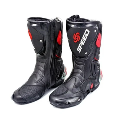 Men's Engineer Motocross Leather Long Racing Boots Motorcycle Footwear Shoes Foto 1 de 4