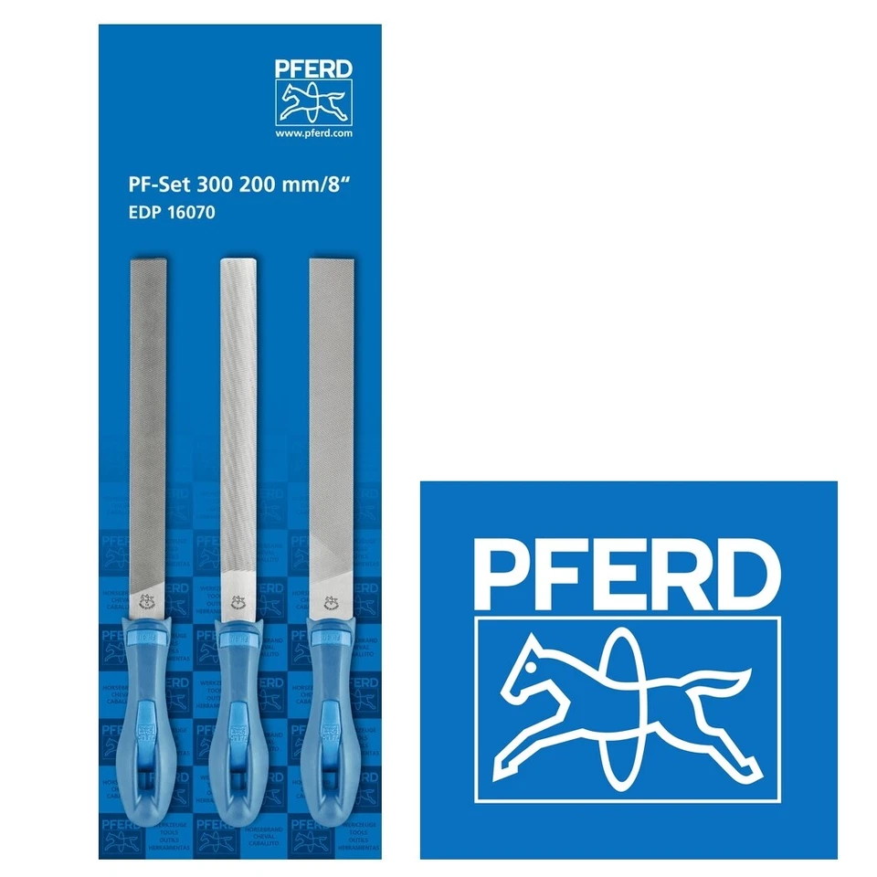 PFERD Feilensatz 3-teilig Feilraspel Feile Halbrundfeile PF-SET Ergo Feilenheft - Bild 1 von 2