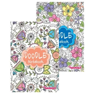 A5 Lined Doodle Notebook - Notepad Therapy Colouring Diary Journal Single Book - Picture 1 of 2