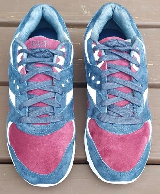 Saucony Men Shoes Bait X Grid 8000 Cruel World Red White Blue Suede Sz8 RARE EUC - Изображение 1 из 4