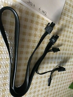 Orginal Corsair 8 PIN TO 8 pin +( 6+2 PIN) PCIE VGA POWER cable  TYPE 4,TYPE 3 - Image 1 of 4