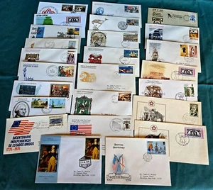 OPC Lote de 25 Fundas Bicentenario de Estados Unidos 1976 50142 - Imagen 1 de 7