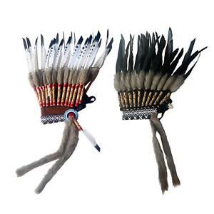 American Chief Indian Native Hat Feather Headdress for Stage Masquerade