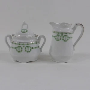 Jugendstil Porzellan Milch & Zucker Milchkännchen Zuckerdose Ornamente (54) - Picture 1 of 17