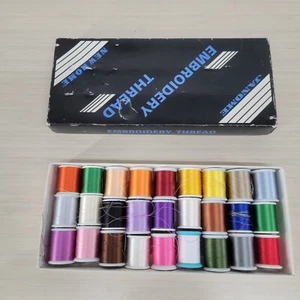 Janome Embroidery Thread No. 2 - 27 Spools - Japan (some rolls substituted) - Picture 1 of 14
