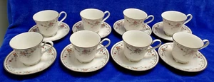 Noritake Adagio Ivory China 7237 Japan Cups & Saucers Lot of 8 - Picture 1 of 3