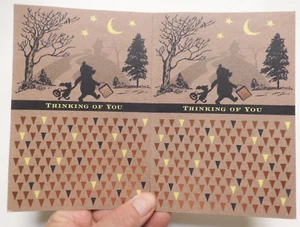 2 Cards Hallmark Nice HALLOWEEN Winnie The Pooh Thinking of You Sweet - Picture 1 of 7