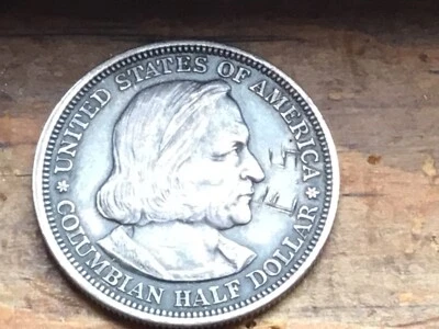 TOUGH XXX RARE 1892 Silver Columbian Exposition U.S. Commemorative Half Dollar - Image 1 of 2