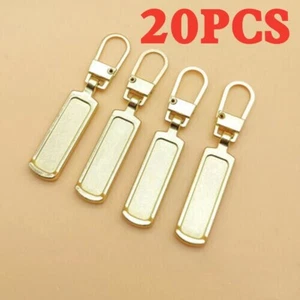20PCS Gold Zipper Fixer Repair Pull Tab Kit Replacement Molded Slider Fix Puller - Picture 1 of 11