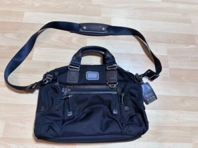 Tumi Alpha Bravo Brooks Slim Briefcase Laptop Nylon Leather 22619 Gray Reg $345 - Image 1 of 4