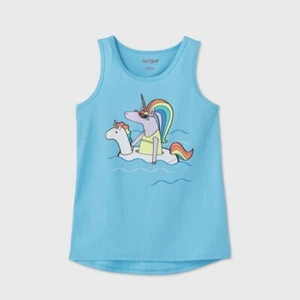 Girls Cat And Jack Unicorn Tank Size XS 4/5 - Picture 1 of 2