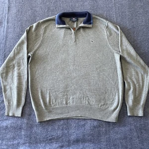 Vineyard Vines Sweater Herren mittelgrau 1/4 Zip Pullover Sweatshirt Golf Wal - Bild 1 von 10